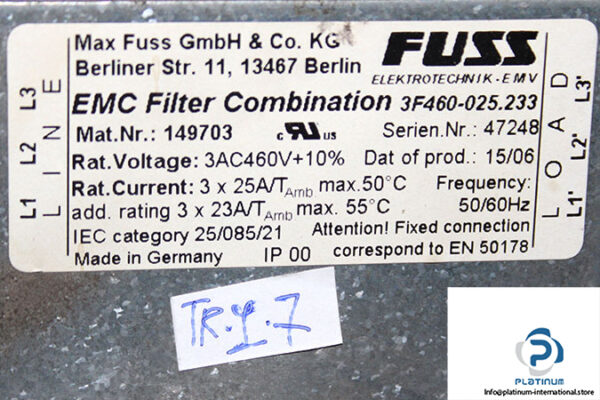 fuss-3f460-025.233_vf1424lhf,op2,s56-drive inverter-(used)-1