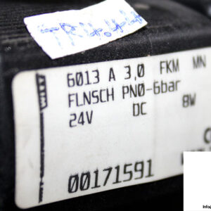 witt-6013-A-3,0-FKM-MN-FLNSCH-PN0-6BAR-24V-DC-8W-single-solenoid-valve-used-2