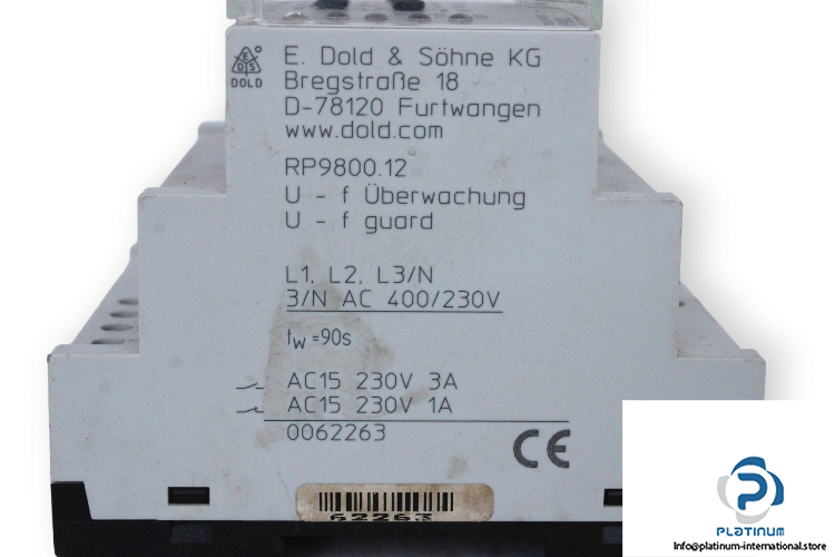 dold rp 9800.12 voltage and frequency monitor dold-RP-9800-voltage-and-frequency-monitor-(used)-2