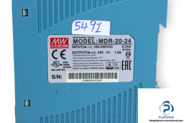 mean-well-MDR-20-24-power-supply-(used)
