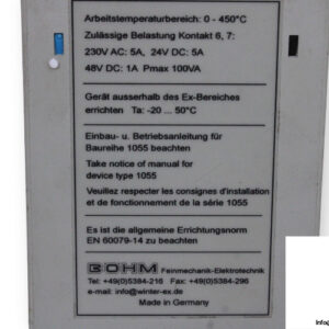 bohm-ETBA-1-EX-IB-temperature-limiter-(used)
