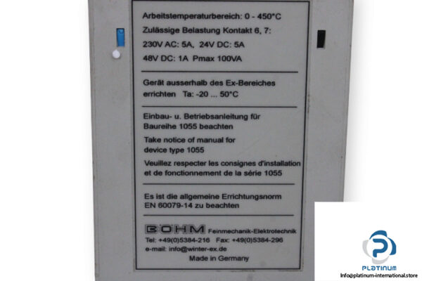 bohm-ETBA-1-EX-IB-temperature-limiter-(used)