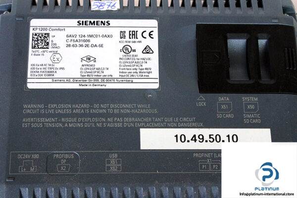 siemens-6AV2-124-1MC01-0AX0-comfort-panel-(used)-4