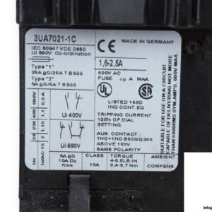 siemens-3UA70-21-1C-overload-relay-(new)-4