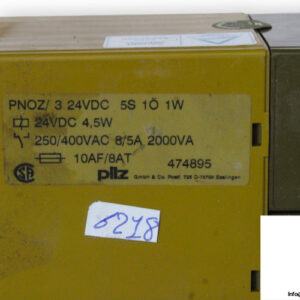 pilz-PNOZ_3-24VDC-5S-1O-1W-safety-relay-(used)-2