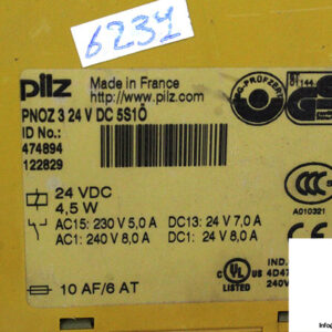 pilz-PNOZ-3-24-VDC-5S1O-safety-relay-(used)-2