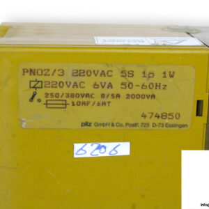 pilz-PNOZ_3-220VAC-5S-1O-1W-safety-relay-(used)-2