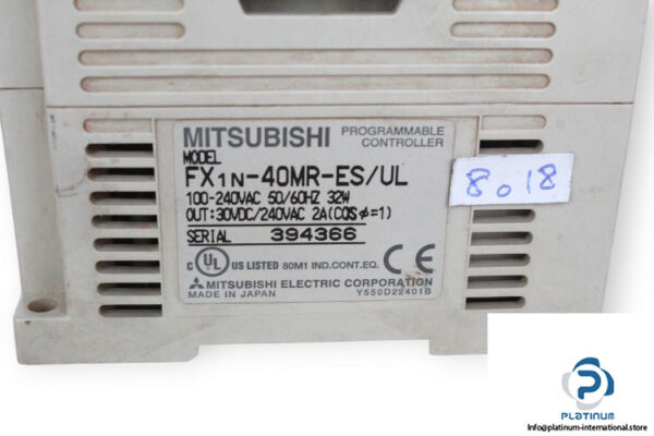 mitsubishi-FX1N-40MR-ES_UL-programmable-controller-(used)-2