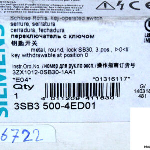 siemens-3SB3-500-4ED01-round-metal-actuator-(New)-1