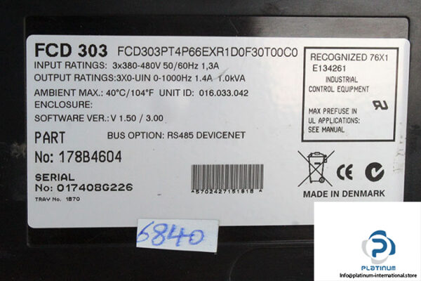 danfoss-FCD303PT4P66EXR1D0F30T00C0-frequency-inverter-(used)-3