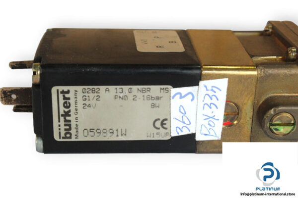 Burkert-0282-A-13.0-NBR-MS-solenoid-valve-(used)-2