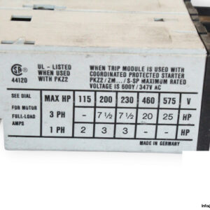 eaton-moeller-ZM-25-PKZ2-motor-protector-(used)-2