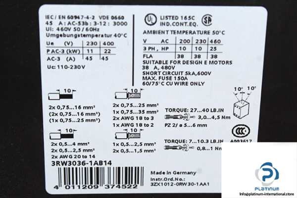siemens-3RW3036-1AB14-sirius-soft-starter-(used)-2