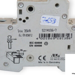 siemens-5SY4106-7-miniature-circuit-breaker-(used)-2