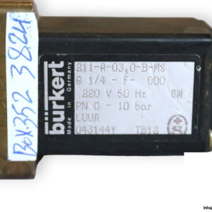 burkert-211-A-03-0-B-Ms-G1_4-F-000-single-solenoid-valve-used-2