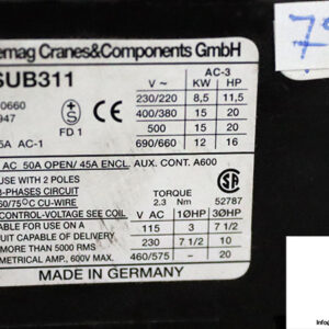 demag-DSUB-311-starter-contactor-(Used)-2