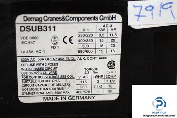 demag-DSUB-311-starter-contactor-(Used)-2