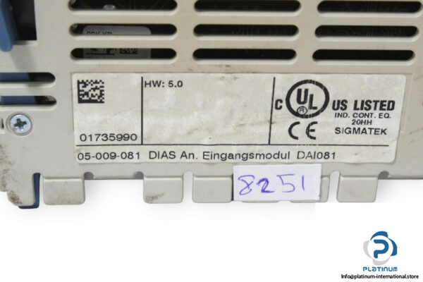 sigmatek-DAI081-analog-input-module-(used)-2