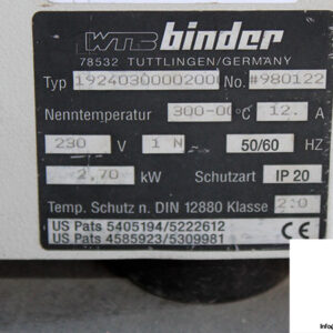 Wtc-Binder-FED-240-19240300002000-heating-oven-Used-7