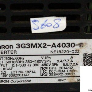 omron-3G3MX2-A4030-E-inverter-drive-(Used)-2