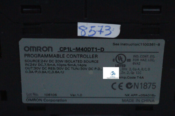 omron-CP1L-M40DT1-D-programmable-controller-(used)-2