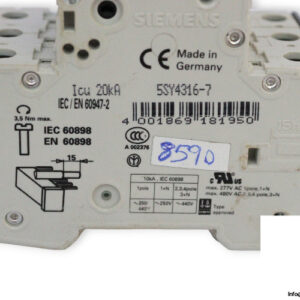 siemens-5SY4316-7-miniature-circuit-breaker-(used)-2