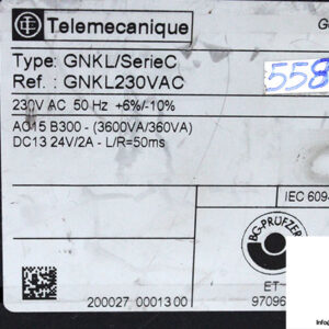telemecanique-GNKL230VAC-safety-relay-used-3