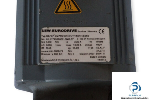 sew-KAF37-CM71S_BR_HR_TF_AS1H_SB60-helical-bevel-gearmotor-(used)-2