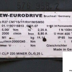 sew-R27-CM71S_TF_RH1M_SM50-synchronous-servo-motor-(used)-2