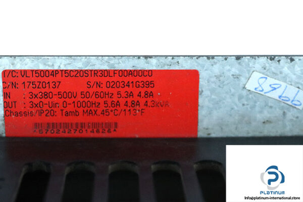 danfoss-VLT5004PT5C20STR3DLF00A00C0-frequency-inverter-(used)-2