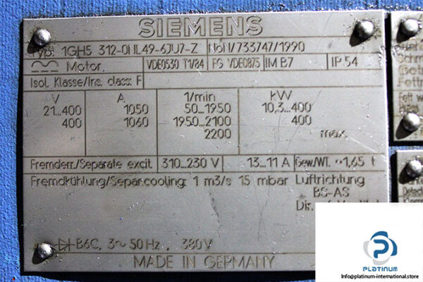 siemens-1GH5-312-0NL-49-6JU7-Z-dc-motor-(used)-2