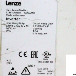 lenze-I55AE175B10V10000S-inverter-drive-(used)-1