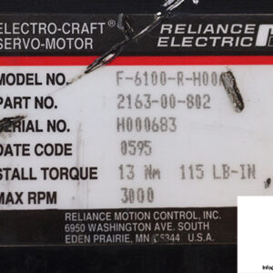 reliance-electric-F-6100-R-H00AA-brushless-motor-(used)-2