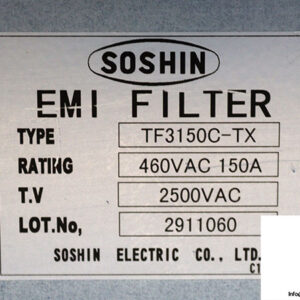 soshin-TF3150C-TX-three-phase-mains-filter-used-3