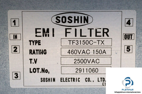 soshin-TF3150C-TX-three-phase-mains-filter-used-3