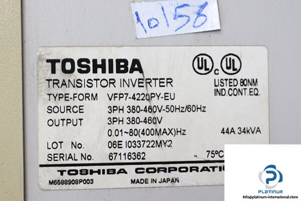 toshiba-VFP7-4220PY-EU-transistor-inverter-(used)-2