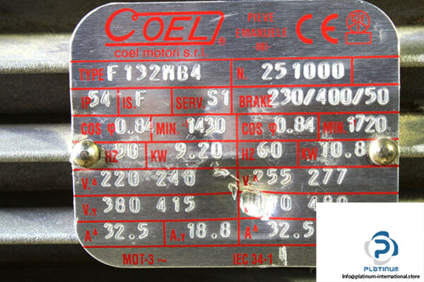 coel-F132MB4-brake-motor-used-2