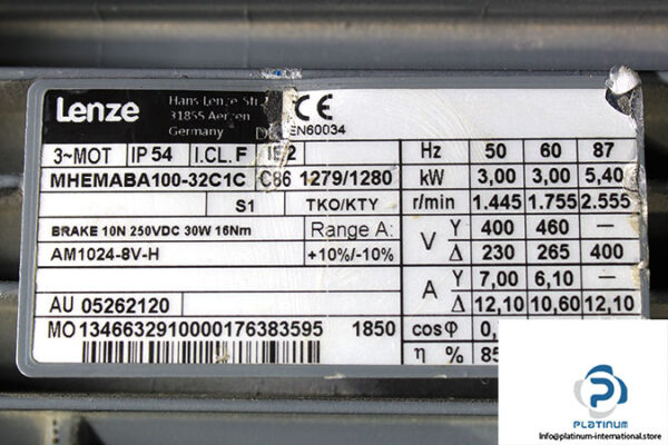 lenze-MHEMABA100-32C1C-brake-motor-used-2