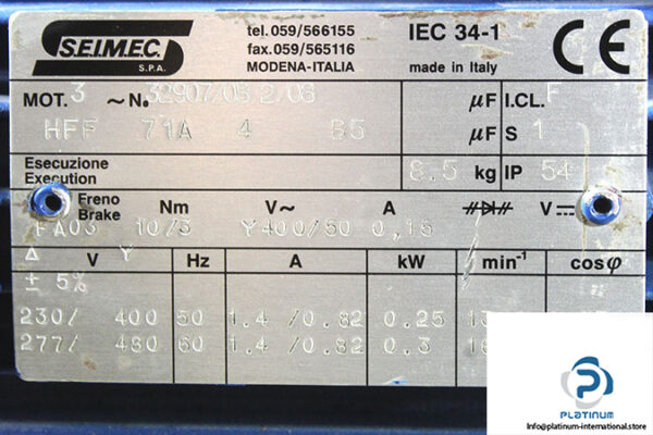 seimec-HFF-71A-4-B5-brake-motor-used-2