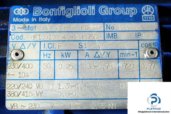 bonfiglioli-BN-63-B-2-FD-brake-motor-used-2