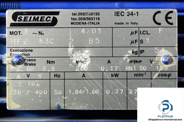 seimec-HFZ-63C-2-B5-brake-motor-used-2