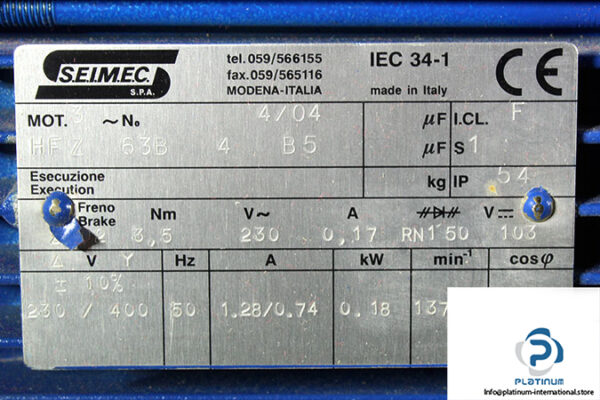seimec-HFZ-63B-4-B5-brake-motor-used-2