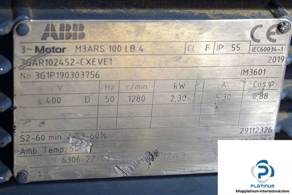 abb-M3ARS-100-LB4-brake-motor-used-3