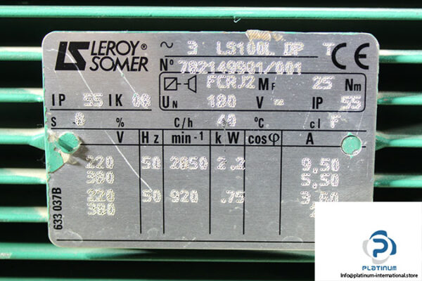 leroy-somer-LS100L-DP-T-brake-motor-used-2