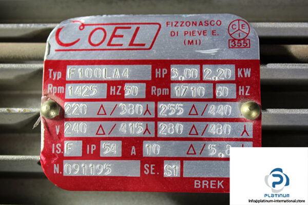 coel-F100LA4-brake-motor-used-2