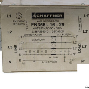 Schaffner-FN356-16-29-power-line-filter-(used)-1
