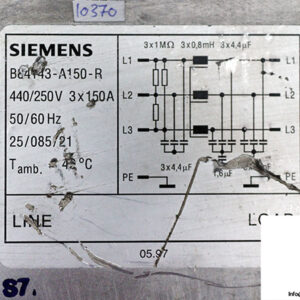 siemens-B84143-A150-R-power-line-filter-(Used)-1