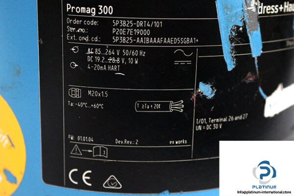 endress-hauser-PROMAG-P-300-electromagnetic-flowmeter-(Used)-4