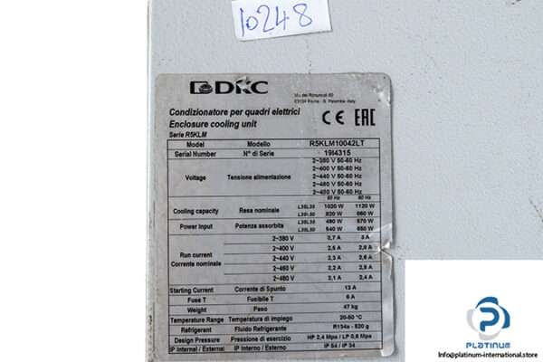 dkc-R5KLM10042LT-wall-mounted-indoor-cooler-(used)-3