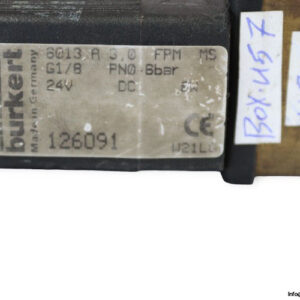 Burkert-8013-A-30-FPM-MS-air-solenoid-valve-(used)-2